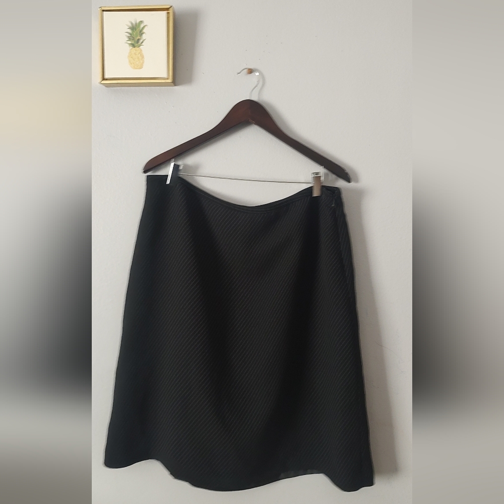 Skirt Casual Women Style &Co Black Size 18 Polyester And Rayon Zipper Lining